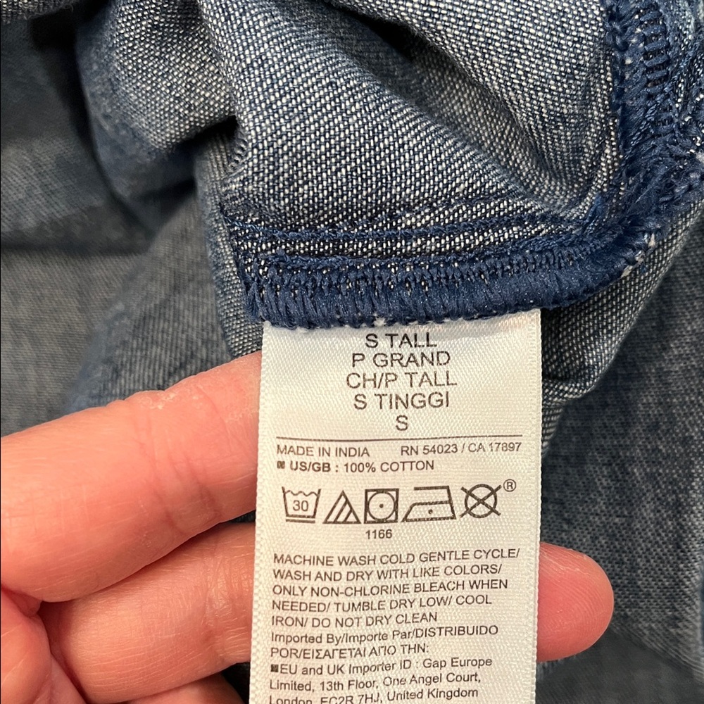 GAP Medium Indigo Denim Maxi Slip Skirt/NWT/S TALL - Picture 13 of 14